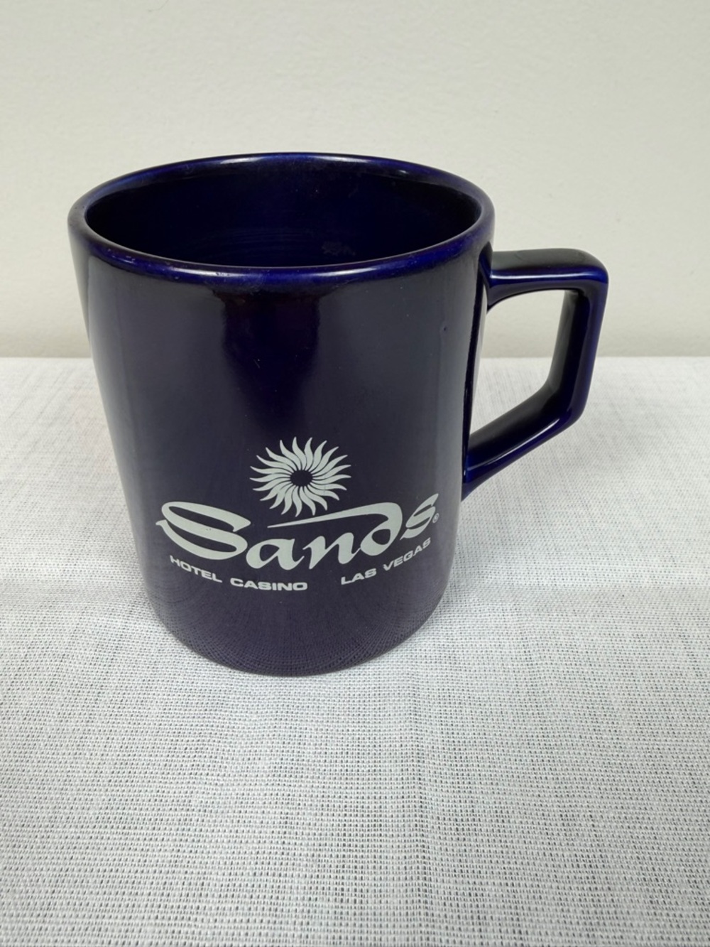 Vintage Sands Las Vegas Dark Blue Ceramic Coffee Mug Souvenir